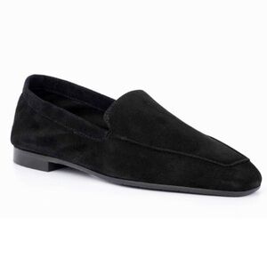 Aquatalia || Raina Suede Loafers Flats Water Resistant Black 40
